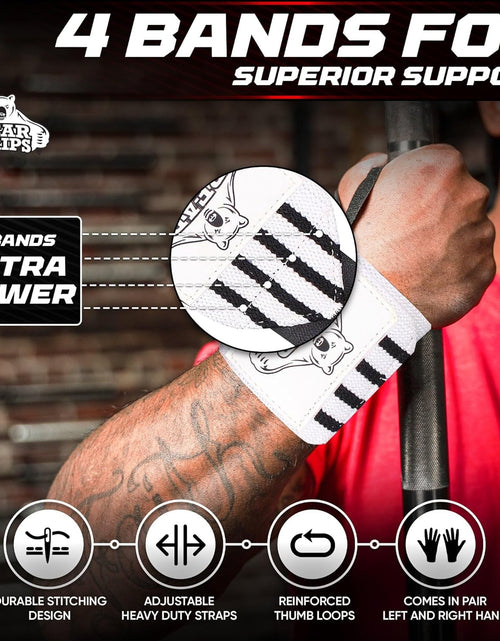 Load image into Gallery viewer, Wrist Wraps for Weightlifting Men | Wrist Straps for Weightlifting | Powerlifting Wrist Wraps | Weight Lifting Wrist Wraps for Women
