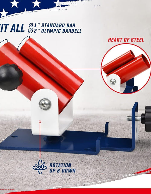 Load image into Gallery viewer, Deluxe T-Bar Row Platform – Full 360° Swivel &amp; Easy to Install – Fits 1” Standard and 2” Olympic Bars
