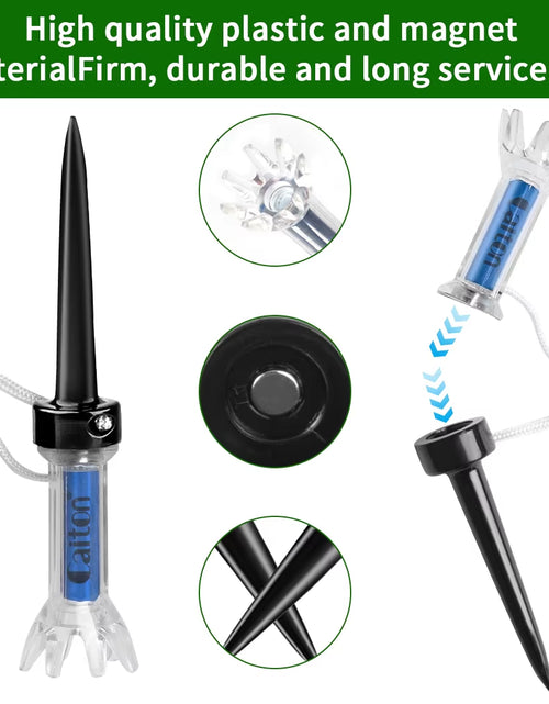 Load image into Gallery viewer, 5PCS Magnetic Plastic Golf Tee Set, 360° Bounce, 3 Sizes – Premium Golf Accessories to Improve Accuracy and Performance
