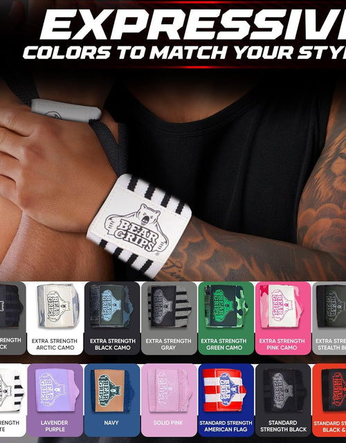 Load image into Gallery viewer, Wrist Wraps for Weightlifting Men | Wrist Straps for Weightlifting | Powerlifting Wrist Wraps | Weight Lifting Wrist Wraps for Women
