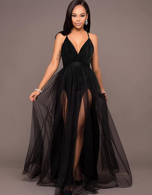 Load image into Gallery viewer, Women'S Sexy Deep V Neck Split Cocktail Party Formal Bridesmaid Maxi Dress
