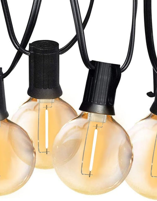 Load image into Gallery viewer, Globe Outdoor String Lights, 97FT Patio String Light with 49 G40 Clear Glass LED Bulbs(1 Spare), Waterproof Hanging Lights String for outside Backyard, Porch, Bistro, Party, Garden Gathering
