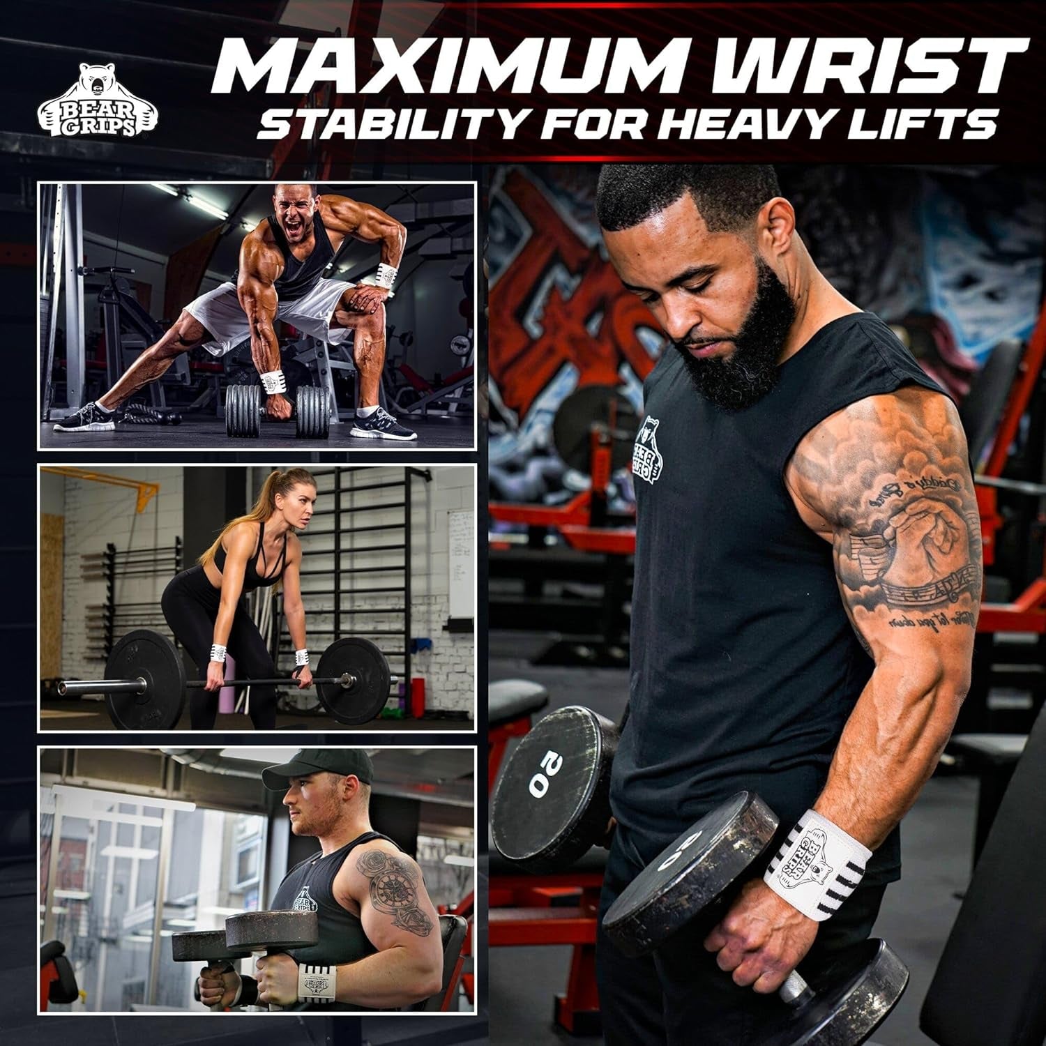 Wrist Wraps for Weightlifting Men | Wrist Straps for Weightlifting | Powerlifting Wrist Wraps | Weight Lifting Wrist Wraps for Women