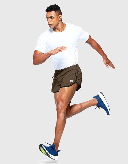 Load image into Gallery viewer, Men'S Running Shorts 3 Inch Quick Dry Gym Athletic Workout Short Shorts for Men with Liner and Zipper Pockets

