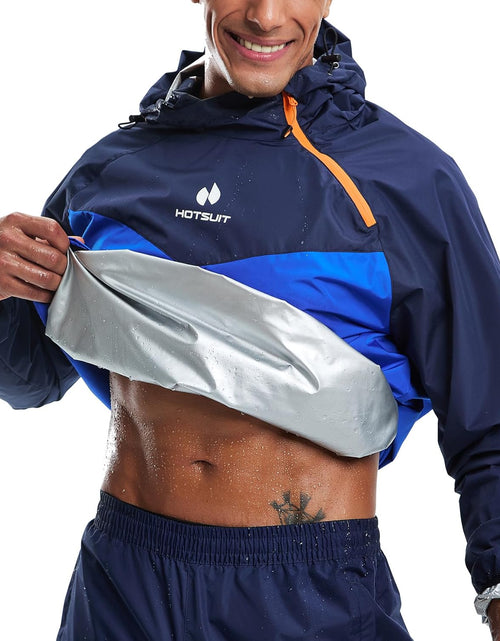 Load image into Gallery viewer, Sauna Suit for Men Sweat Sauna Jacket Pant Gym Workout Sweat Suits
