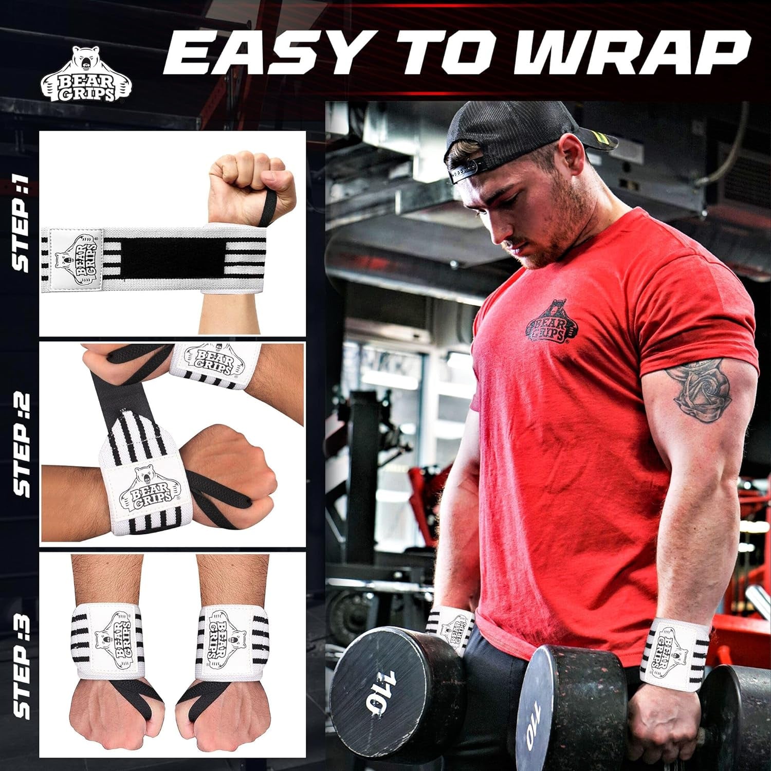 Wrist Wraps for Weightlifting Men | Wrist Straps for Weightlifting | Powerlifting Wrist Wraps | Weight Lifting Wrist Wraps for Women