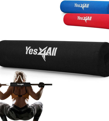 Barbell Foam Nylon Bar Pad/Pvc Bar Pad - 16 Inches Neck and Shoulder Protective Barbell Pad for Squats, Lunges & Hip Thrust - Fits 1” Standard and 2” Olympic Bars