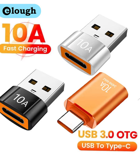 10A USB Type C to USB a Adapter USB 3.0To Type C OTG Converter Connector for Macbook Ipad Huawei Xiaomi Samsung