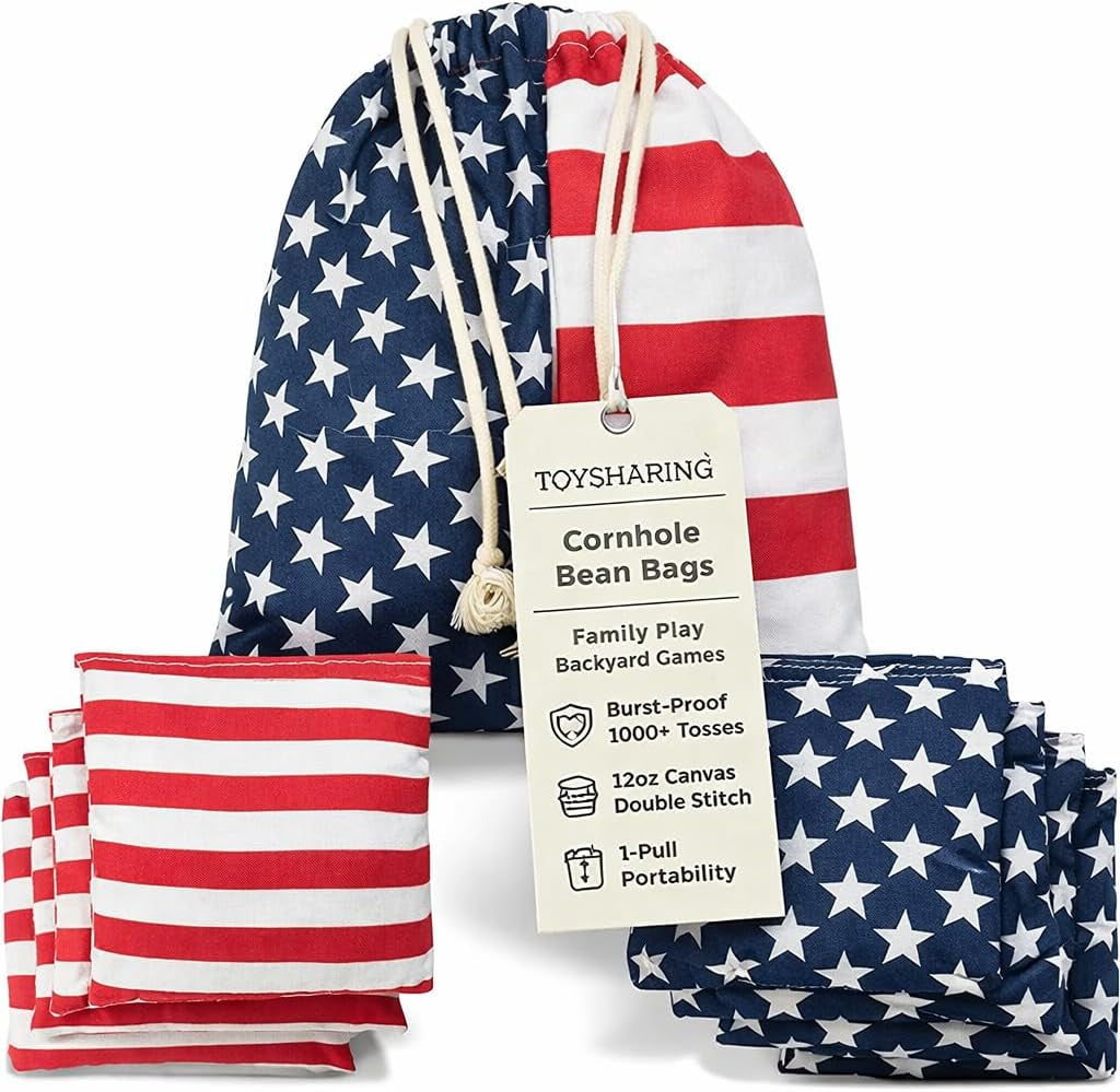 Cornhole Bags All Weather Proof Plastic Pellet Filled Corn Hole Bean Bags Pro Corn Hole Bags Set of 8 Regulation Waterproof Cornhole Bean Bags Canvas Corn Holes Bean Bags