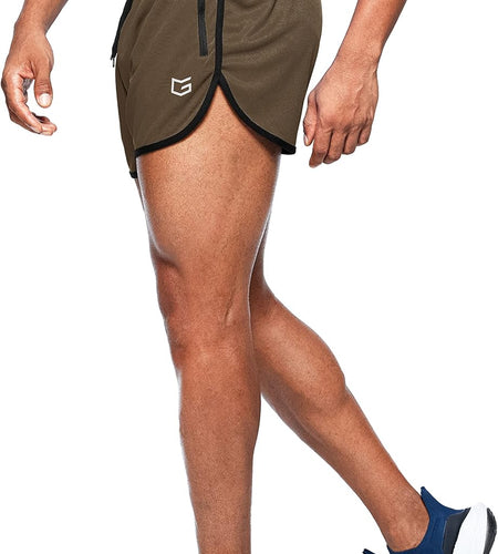 Men'S Running Shorts 3 Inch Quick Dry Gym Athletic Workout Short Shorts for Men with Liner and Zipper Pockets