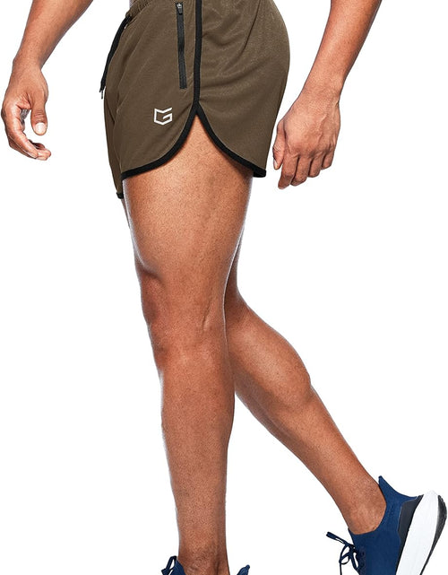 Load image into Gallery viewer, Men'S Running Shorts 3 Inch Quick Dry Gym Athletic Workout Short Shorts for Men with Liner and Zipper Pockets
