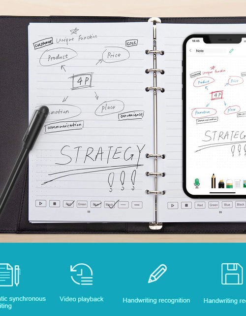 Load image into Gallery viewer, Smart Pen Set Smart Notebook OCR Digital Pen Sync Pen 3 for Student Designer Business Man Record Notes Voices Bluetooth Wireless
