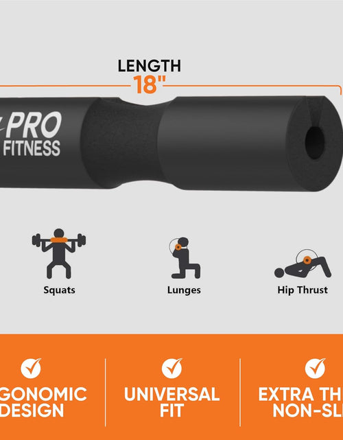 Load image into Gallery viewer, Barbell Pad Squat Pad- Shoulder Support for Squats, Lunges &amp; Hip Thrusts - for Olympic or Standard Bars
