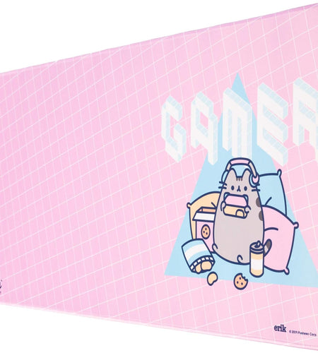 Official Pusheen Rose Collection XXL Mouse Mat - Desk Pad - 31.5" X 13.78" Non-Slip Rubber Base Mouse Pad, Gaming Mouse Pad, Keyboard Mouse Mat, Waterproof Mouse Mat