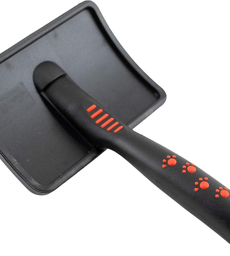 Paw Brothers Soft Pin Curved Slicker Brush for Dogs, Coated Tips, Maximum Coverage, Gentle on Skin, Large