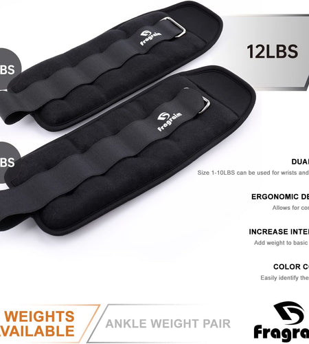 Ankle Weights for Women, Men and Kids - Strength Training Wrist/Leg/Arm Weight Set with Adjustable Strap for Jogging, Gymnastics, Aerobics, Physical Therapy