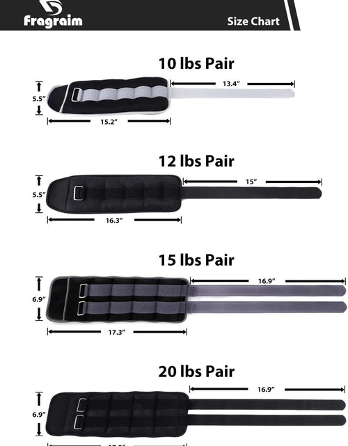 Load image into Gallery viewer, Ankle Weights for Women, Men and Kids - Strength Training Wrist/Leg/Arm Weight Set with Adjustable Strap for Jogging, Gymnastics, Aerobics, Physical Therapy
