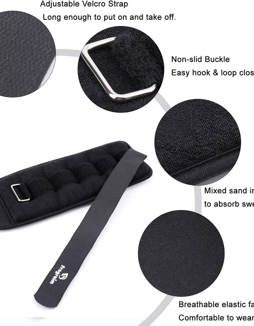 Load image into Gallery viewer, Ankle Weights for Women, Men and Kids - Strength Training Wrist/Leg/Arm Weight Set with Adjustable Strap for Jogging, Gymnastics, Aerobics, Physical Therapy
